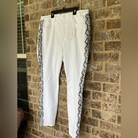 Good American High Waist Good Legs Snake Stripe Size 20 NWT - Picture 2 of 13